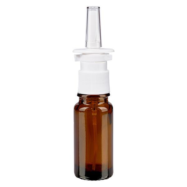 Bruin glazen flessen 10ml met neusverstuiver Bruin glazen flessen 10ml met neusverstuiver