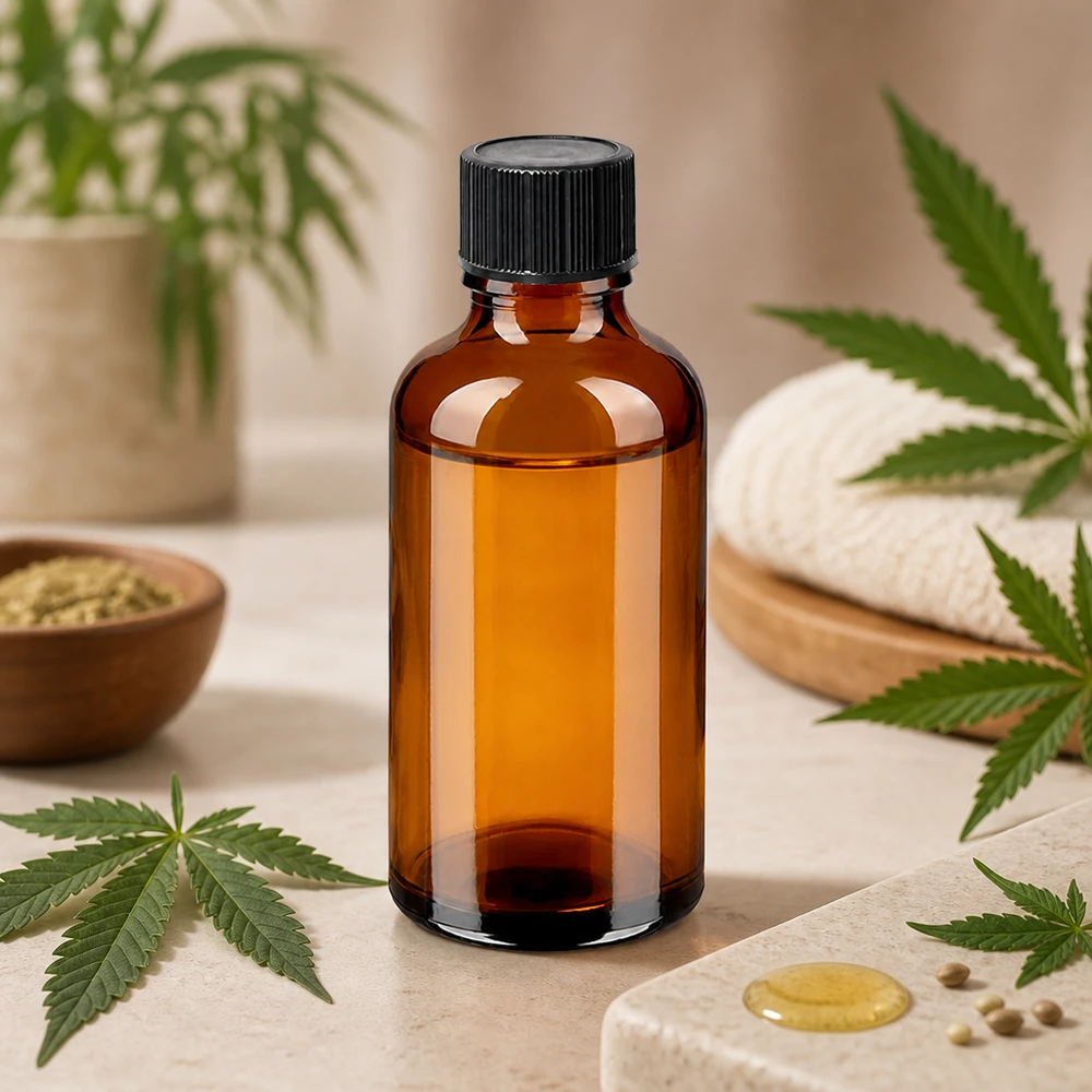 50ml BrownLine glazen fles met 1mm druppeltip voor medische en therapeutische doeleinden