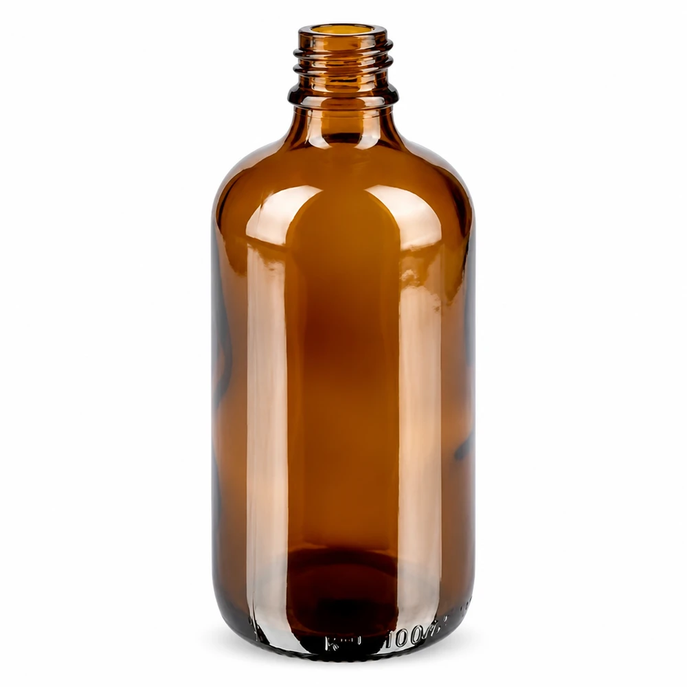 100ml fles 11mm SV wit OV BrownLine UT18/100 UV-beschermende glazen fles 100ml amberkleurig ideaal voor homeopathie en Bach bloemen