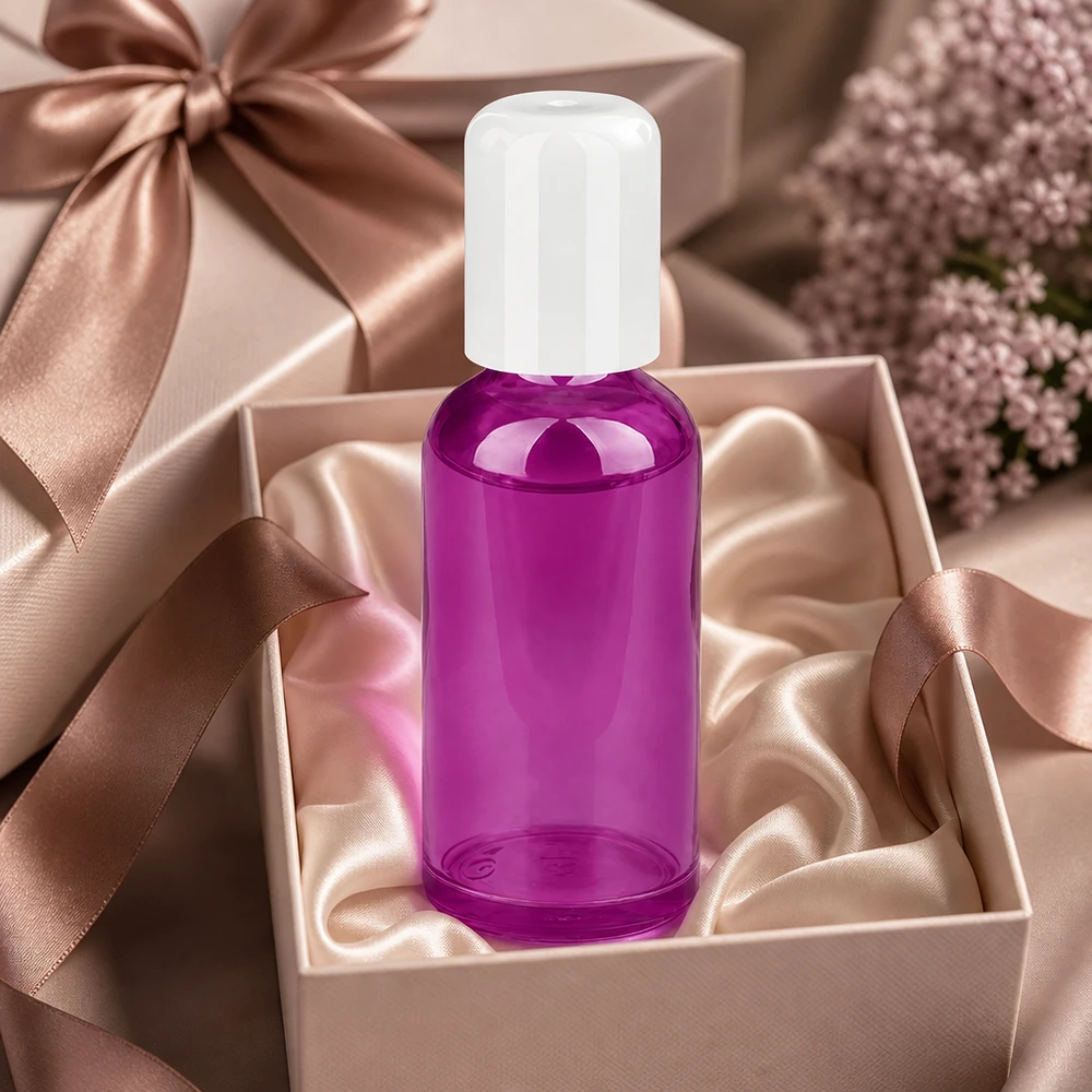 50ml rolfles wit standaard PurpleLine UT18/50 Flesje 50ml met lekvrije witte dop voor professioneel gebruik