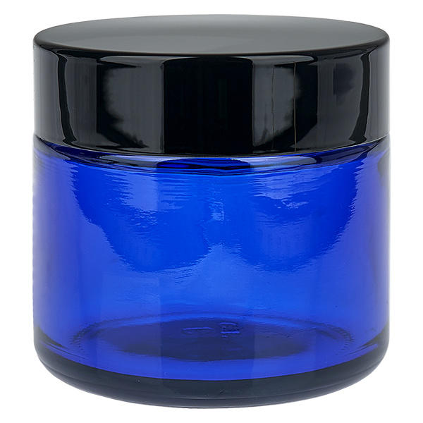 Glazen pot 60ml blauw met deksel UNiTWIST Glazen pot 60ml blauw met deksel UNiTWIST