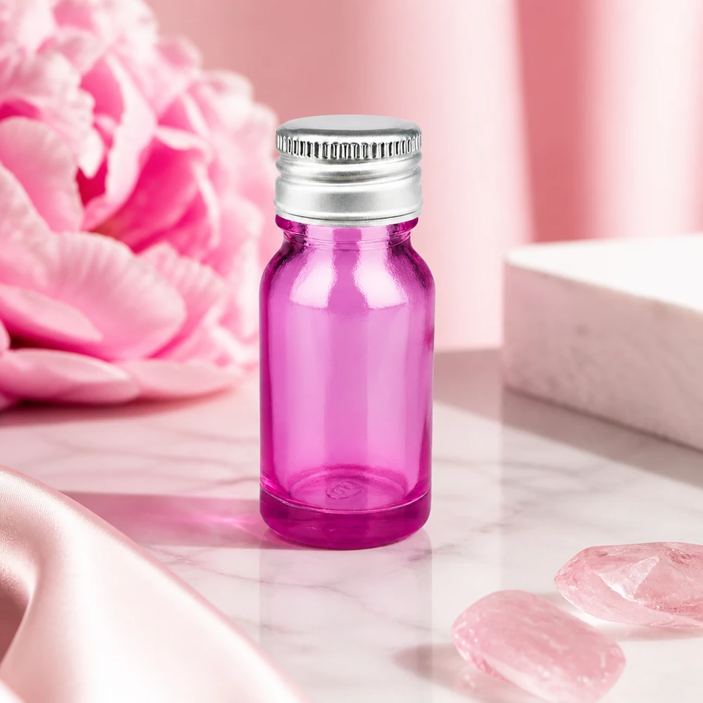 Handig 10ml violet glazen flesje met 11mm schroefdraad, perfect voor op reis en onderweg