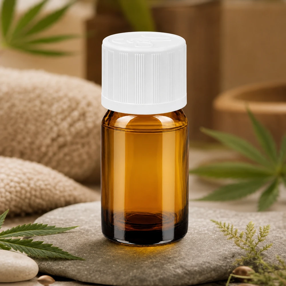 5ml glazen fles BrownLine serie met UT18/5 schroefdraad voor professionele aromatherapie en farmacie