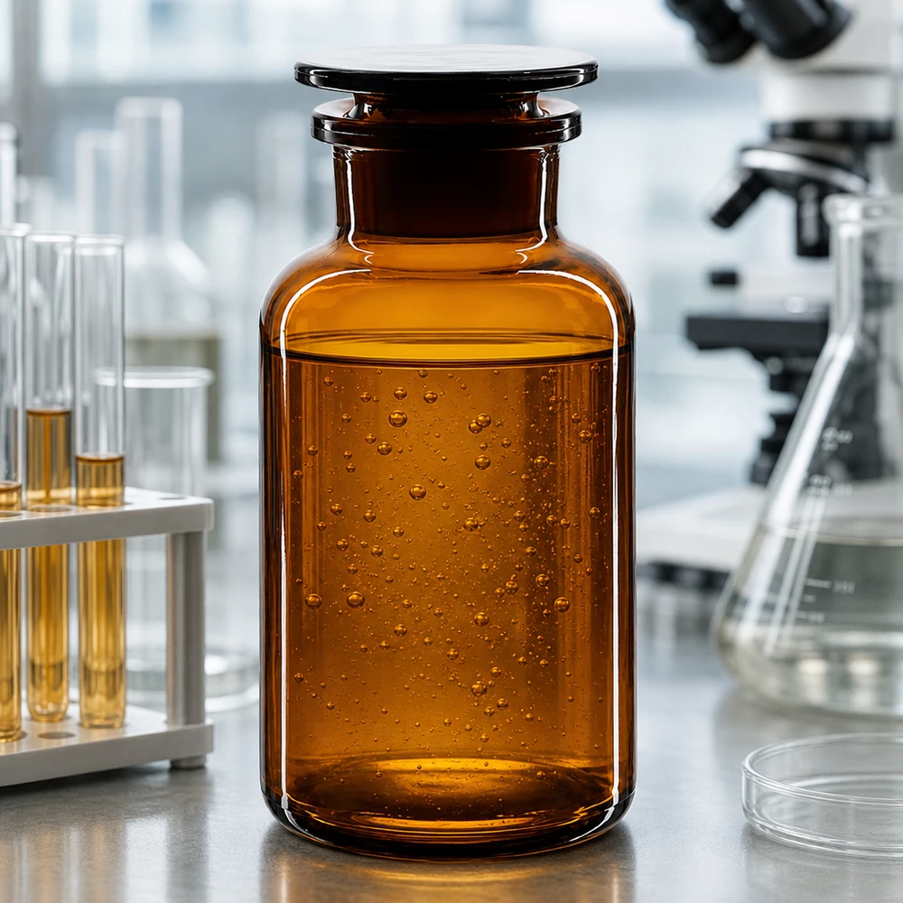 Bruine glazen fles van 500 ml met brede hals en luchtdichte stop, voor apotheken, onderzoek en scheikunde