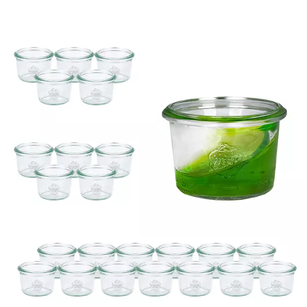 Set van 24 Weckpotten 80 ml bekers Set van 24 Weckpotten 80 ml bekers