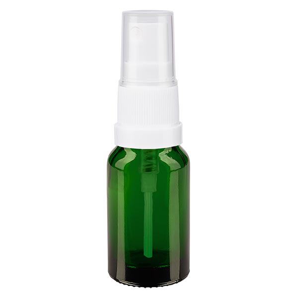 Groenen glazen flessen 10ml met wit pompverstuiver Groenen glazen flessen 10ml met wit pompverstuiver