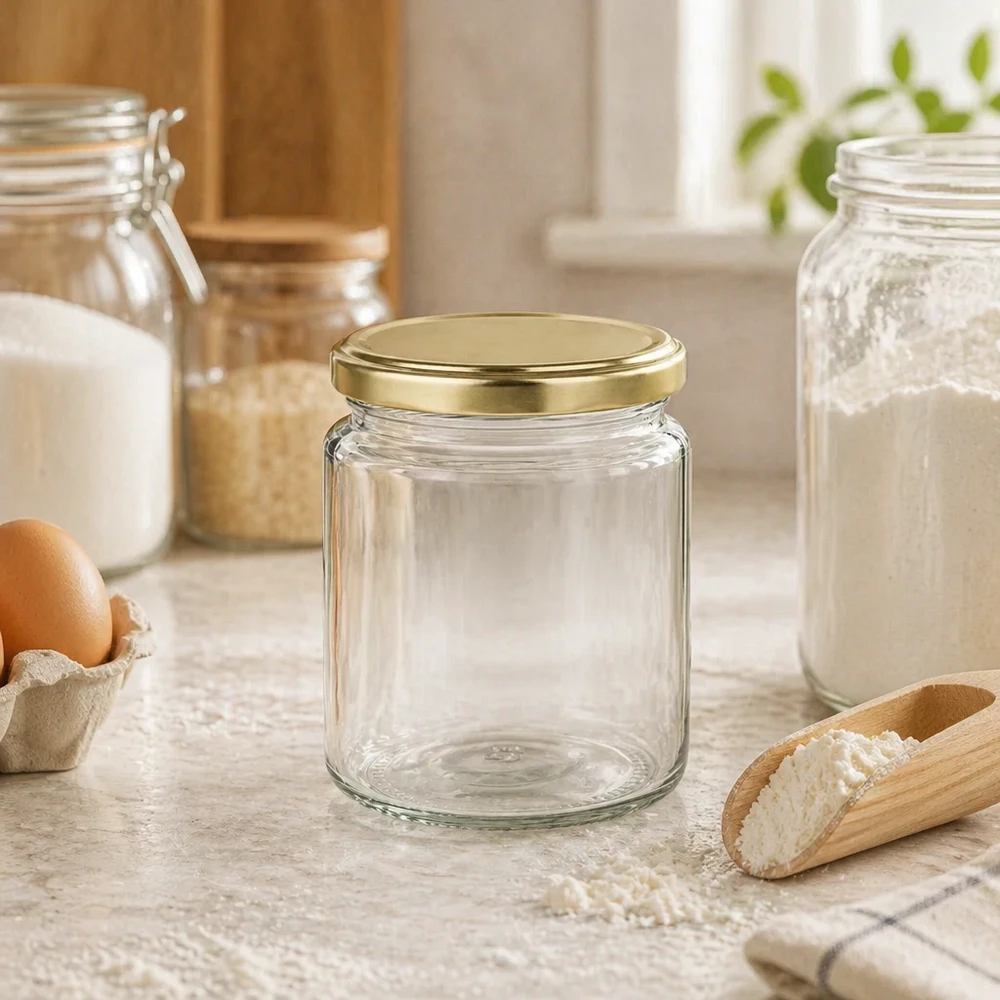 Honingpot 350 g met gouden BasicSeal UNiTWIST-deksel