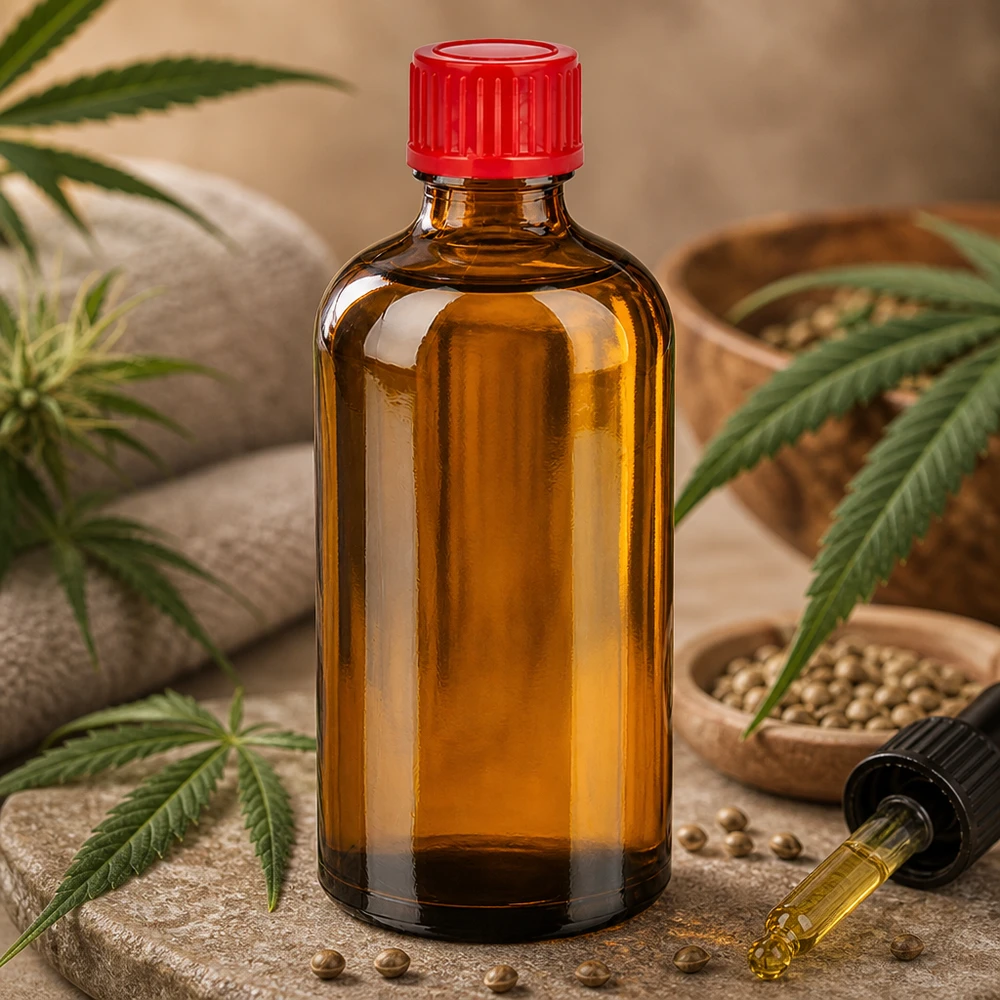 Handige 100ml apothekersfles met vaste schroefdraad voor het veilig bewaren van extracten