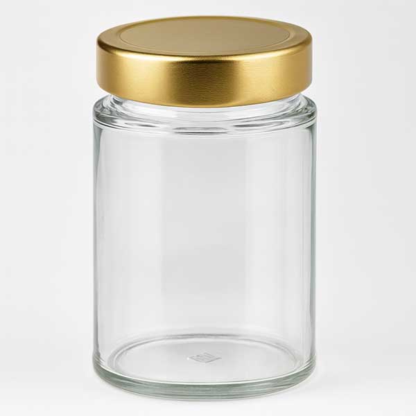 202ml rond glas met BasicSeal deksel goud deep UNiTWIST