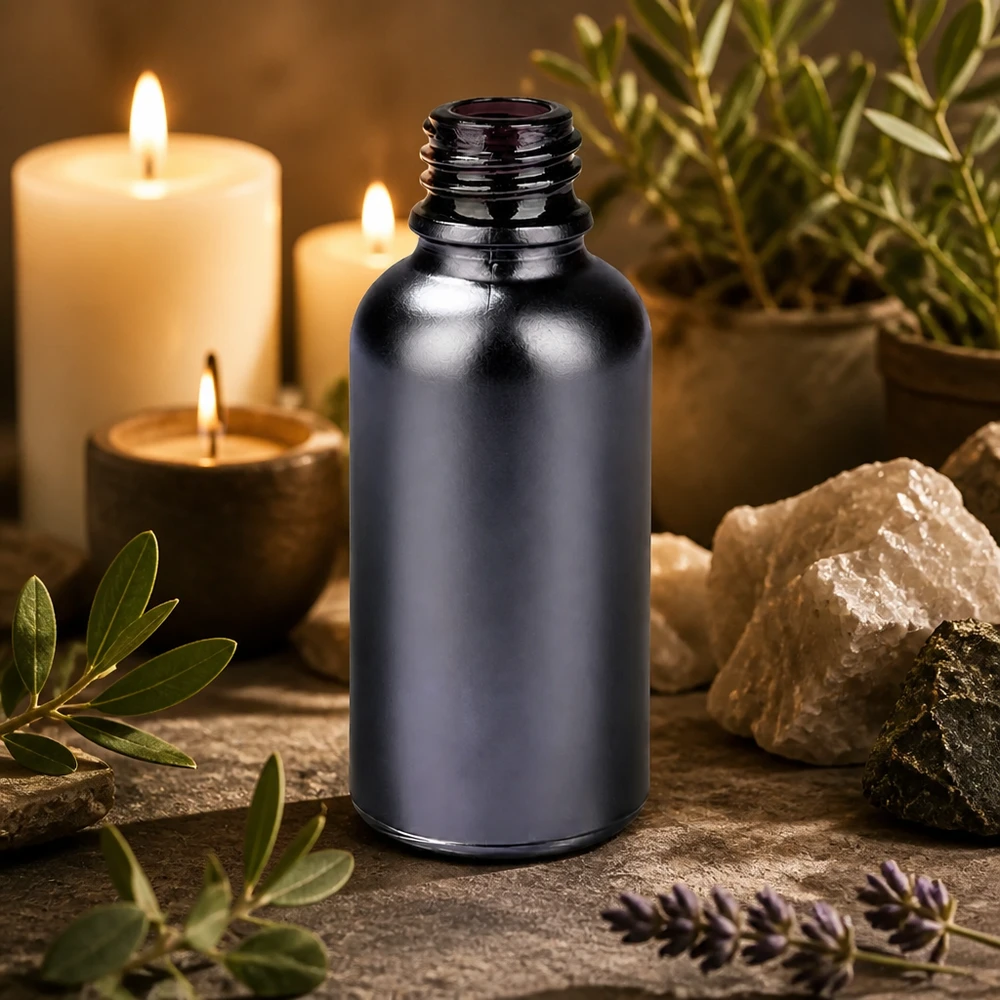 Robuuste 30ml BlackLine apothekersfles van duurzaam glas met veilige UNiTWIST-dop