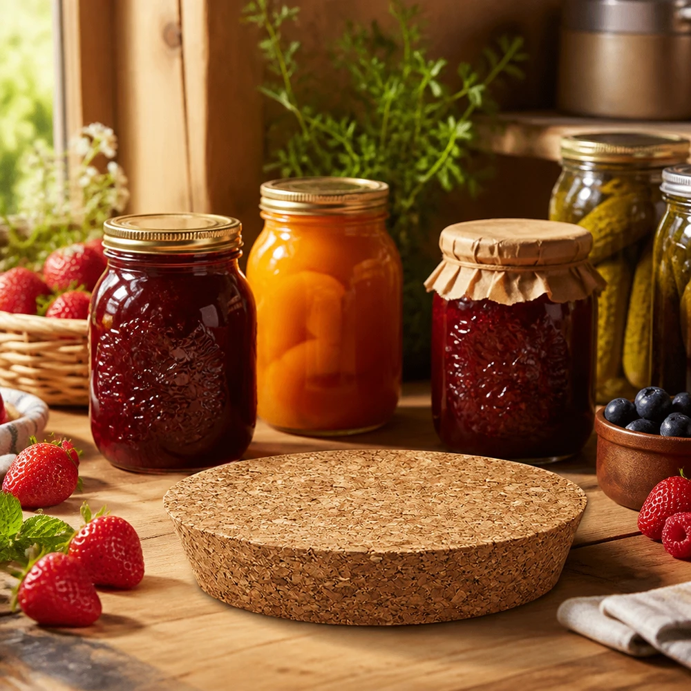 WECK kurkstop RR100 in rustieke keuken met inmaakpotten jam conserven natuurlijke kurkstop 94mm