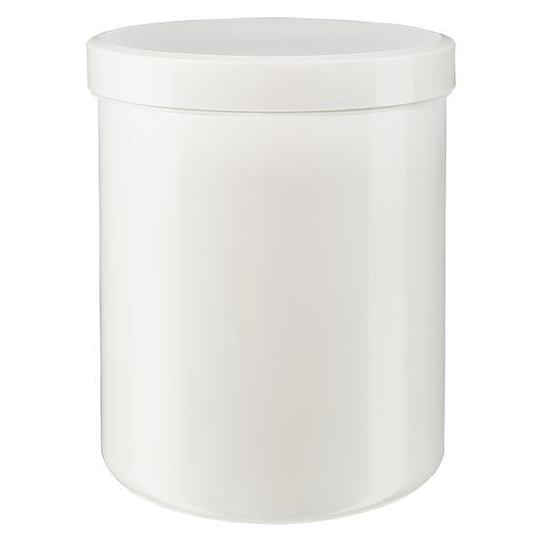 Zalfpot 1000g wit met schroefdeksel wit (PP) Zalfpot 1000g wit met schroefdeksel wit (PP)