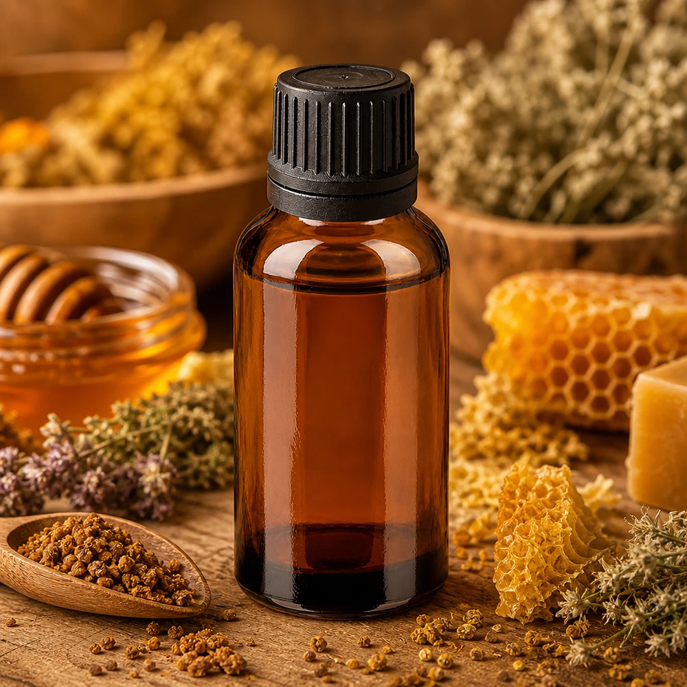 30ml druppelfles 1mm zwart OV BrownLine UT18/30 Klein doseerflesje van 30 ml voor geconcentreerde essences en kruidenextracten