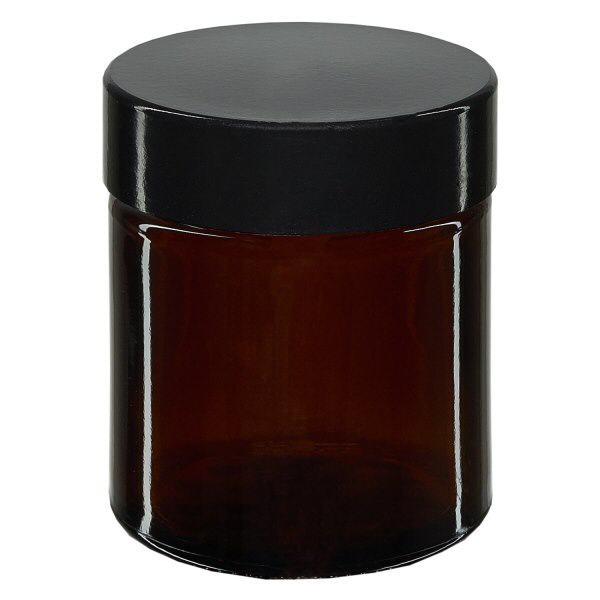 Glazen pot 30ml bruin glas 38mm/R3, met sluiting Glazen pot 30ml bruin glas 38mm/R3, met sluiting