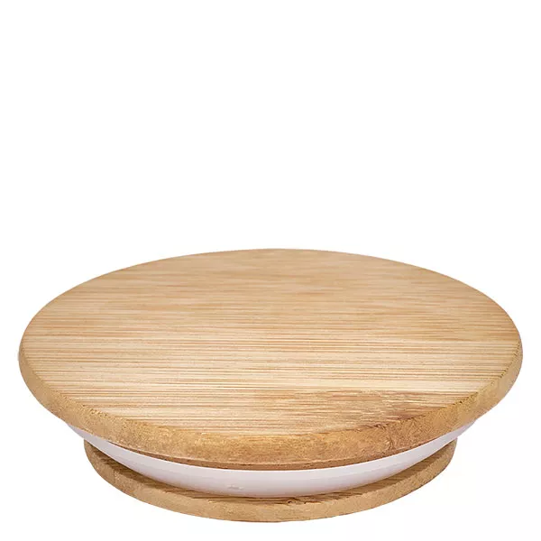 Houten deksel WECK RR100 Houten deksel versie A voor WECK RR100 potten gemaakt van natuurlijk hout met witte seal rond
