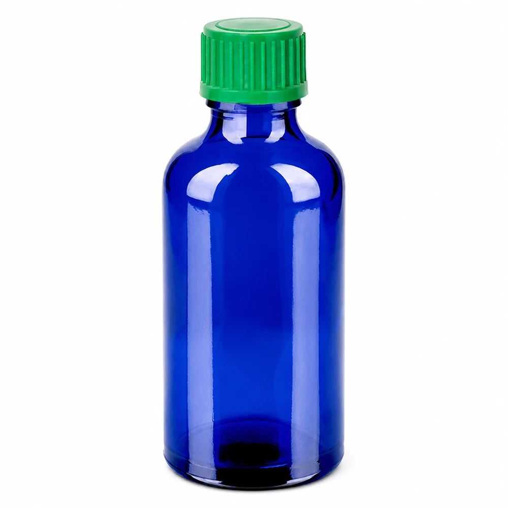 50ml Druppelflesje 0.8mm groen STD BlueLine UT18/50 Blauwe 50ml doseerfles met fijne 0,8mm druppeltip STD BlueLine
