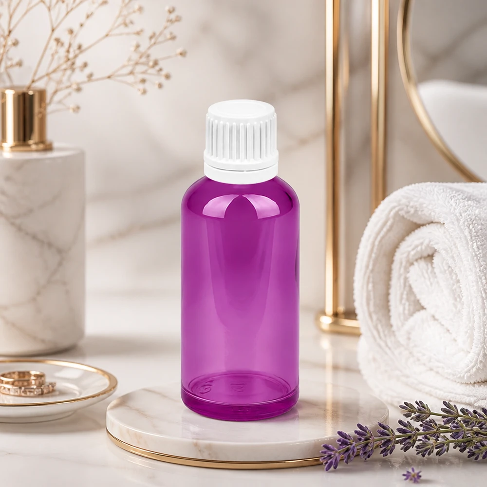 Professionele 50ml druppelflacon in violet met nauwkeurige druppeltechnologie voor commercieel gebruik
