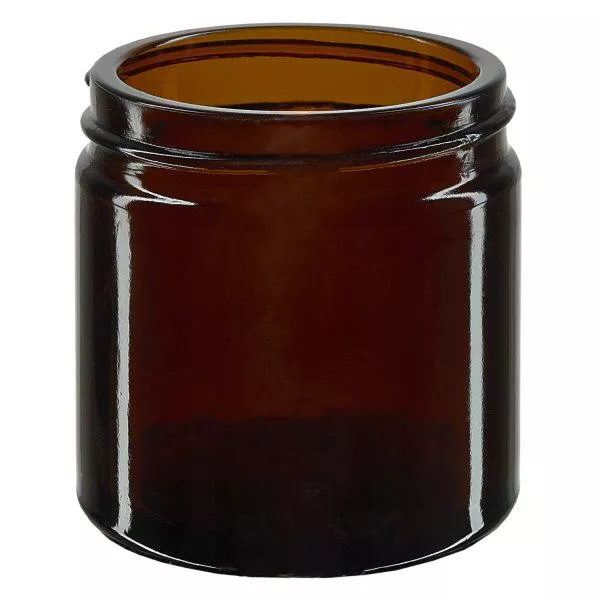 Glazen pot 60ml bruin glas 51mm/R3, zonder sluiting