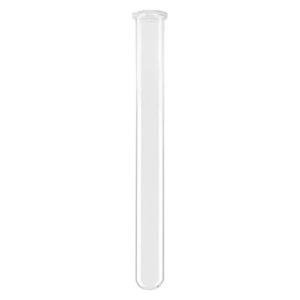 Reageerglas 100x12mm borosilicaatglas met afgeronde rand