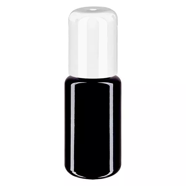 Apothekersflesje violet 20ml roll-on dop wit Apothekersflesje violet 20ml roll-on dop wit