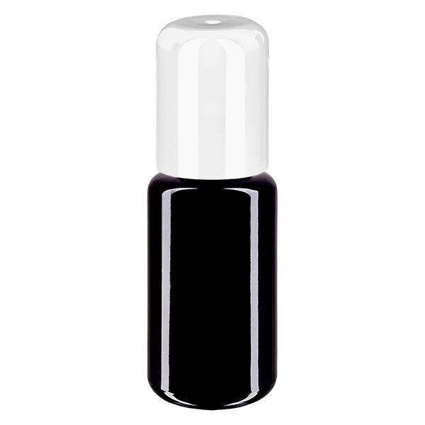 Apothekersflesje violet 20ml roll-on dop wit Apothekersflesje violet 20ml roll-on dop wit
