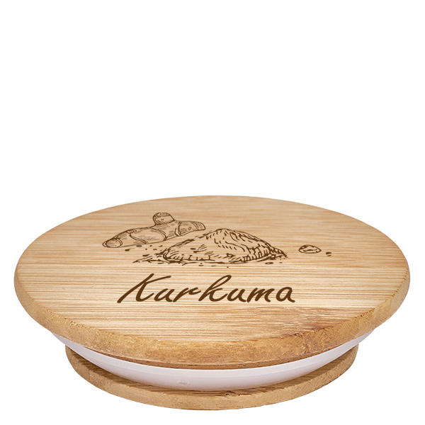 Houten deksel "Kurkuma" voor WECK RR60 Houten deksel "Kurkuma" voor WECK RR60