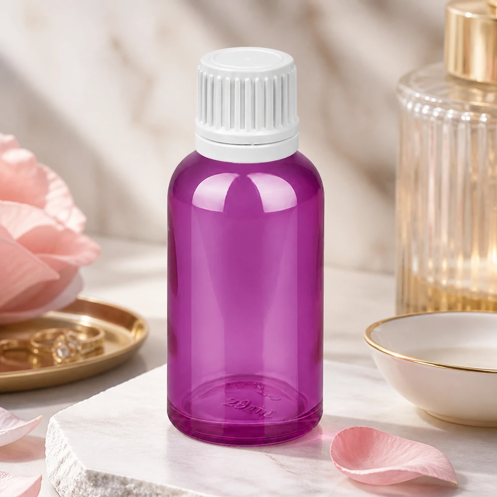 30ml druppeldispenser in Purple Line design met precieze 0,7mm druppelinstelling