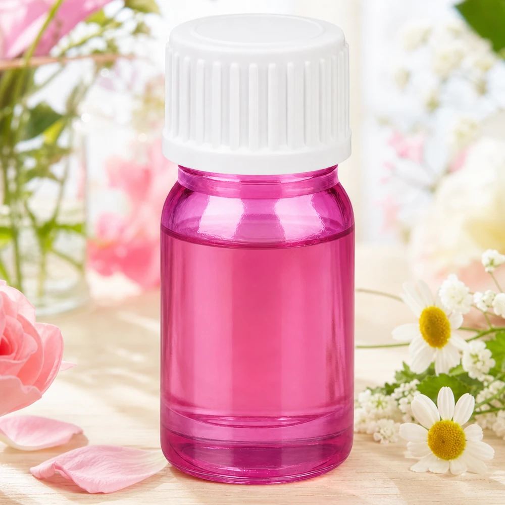 5 ml violette laboratoriumfles met nauwkeurig druppelsysteem van 0,9 mm voor farmaceutische toepassingen