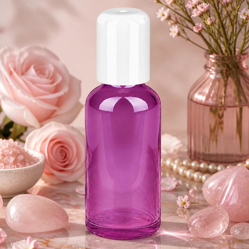 50ml rolfles wit standaard PurpleLine UT18/50 Hoge kwaliteit 50ml roll-on fles in paars voor het langdurig bewaren van vloeistoffen
