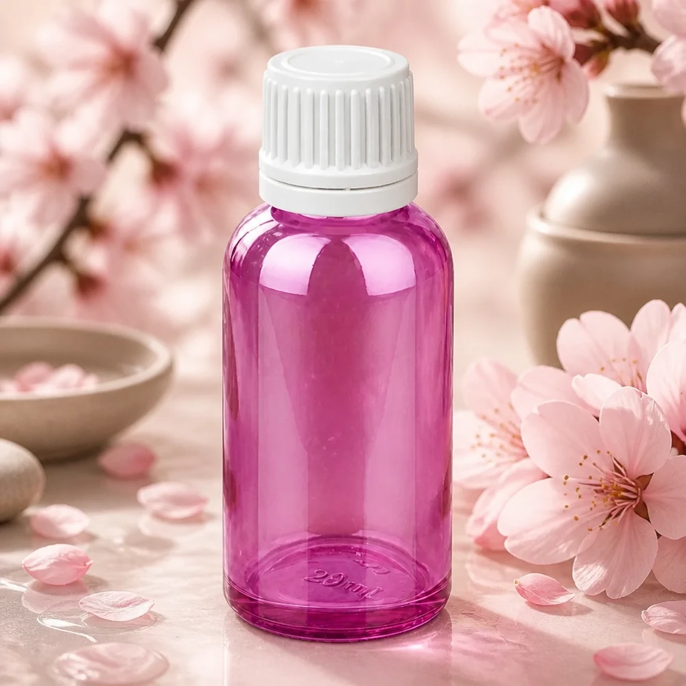 30ml fles 11mm witte originaliteit schroefdop PurpleLine UT18/30 Praktische 30 ml violette glazen fles met witte dop beschermt lichtgevoelige stoffen
