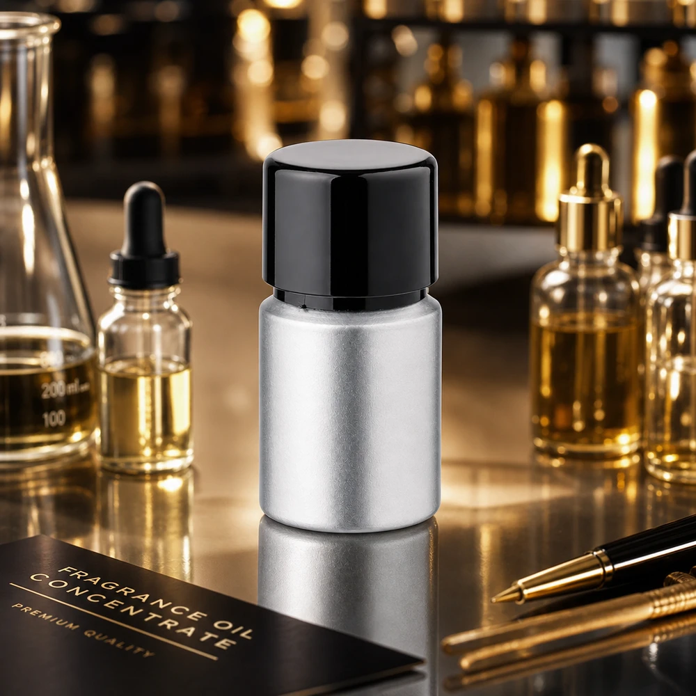 10 ml aluminium fles gebeitst incl. schroefdop zwart met conusafdichting Handig aluminium flesje van 10 ml met vlekkerige textuur - perfecte portiegrootte voor schoonheidsserums en concentraten