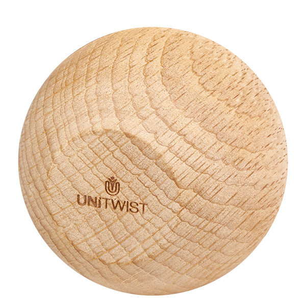 UNiTWIST Houten bal WECK RR60 UNiTWIST beukenhouten bal close-up nerf en logo WECK RR60 dekselknop reserveonderdeel