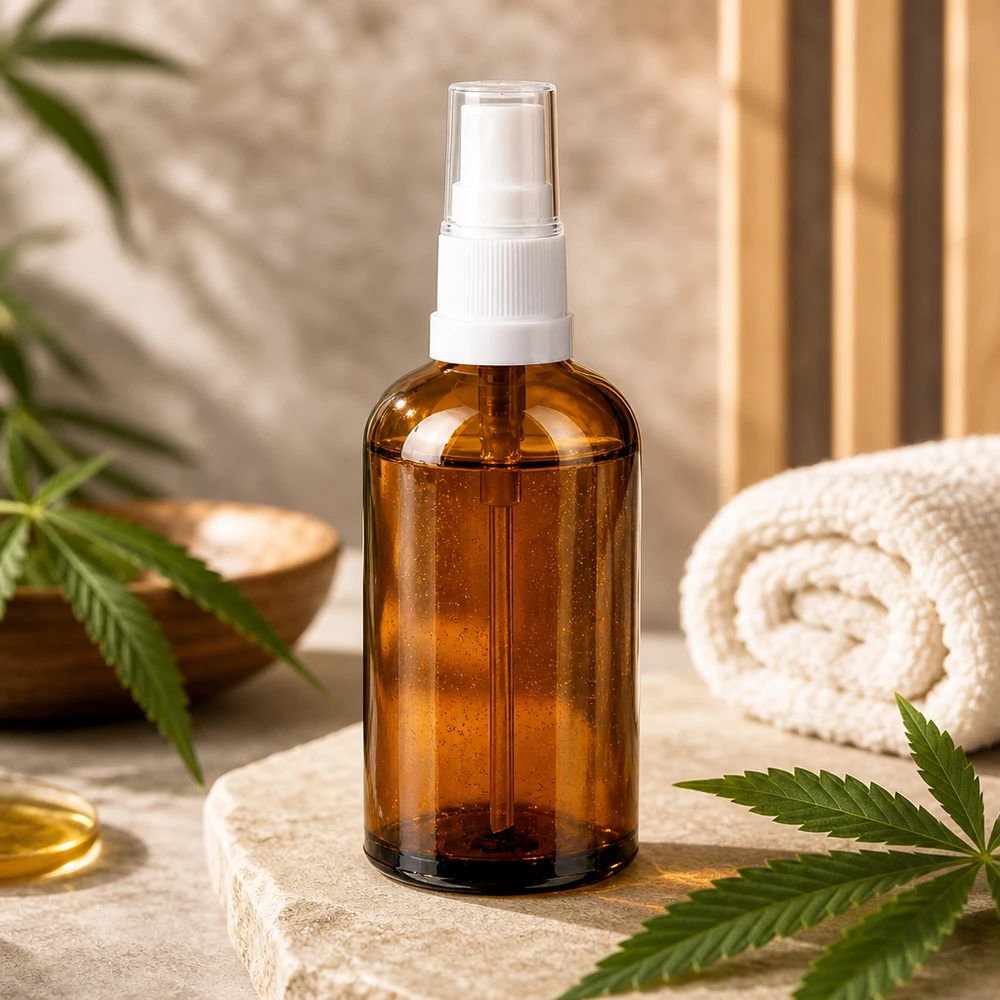 Handige glazen fles van 100 ml met verstuiver, ideaal voor gezichtstoner en doe-het-zelf cosmeticarecepten