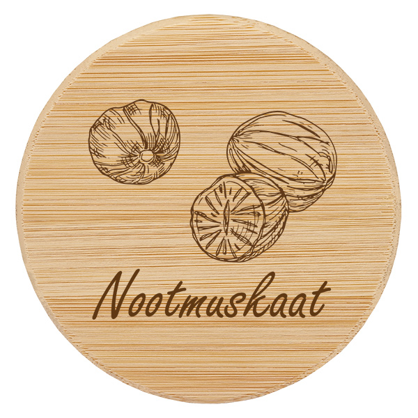 Houten deksel "Nootmuskaat" voor WECK RR60