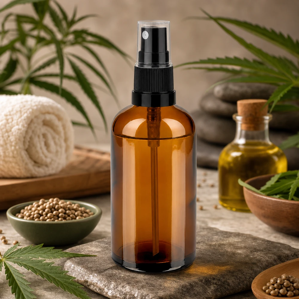 Veelzijdige glazen spuitfles van 100 ml voor doe-het-zelfcosmetica en zelfgemaakte huidverzorgingsproducten