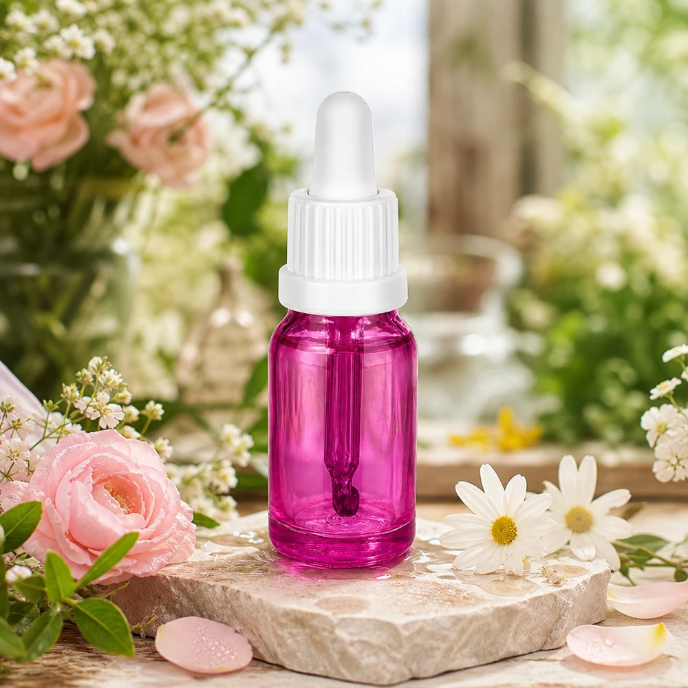 Handige druppelflacon 10ml in elegant paars ontwerp OV PurpleLine UT18/10