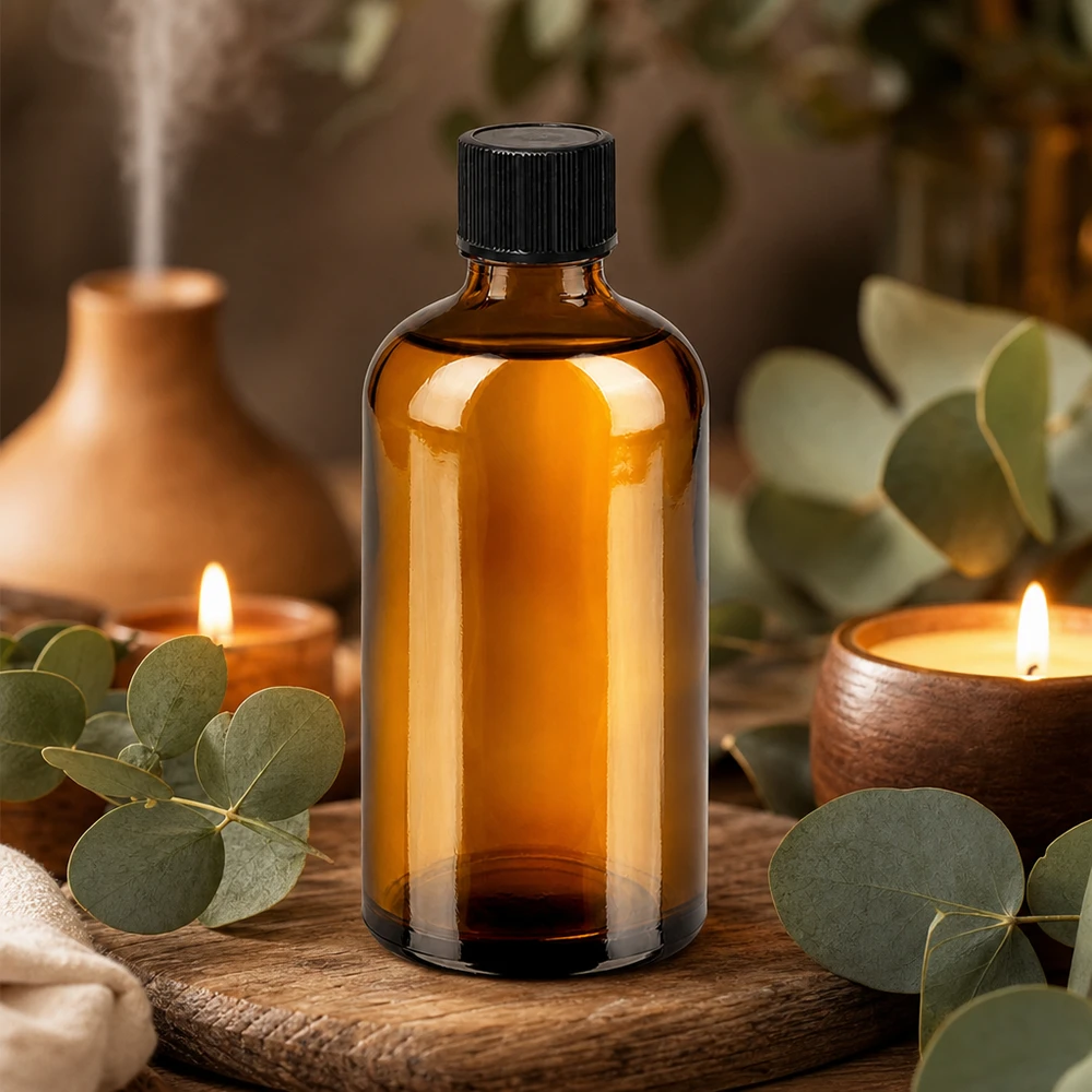 Lichtbeschermde glazen fles 100ml bruin met nauwkeurig druppelsysteem voor actieve ingrediënten