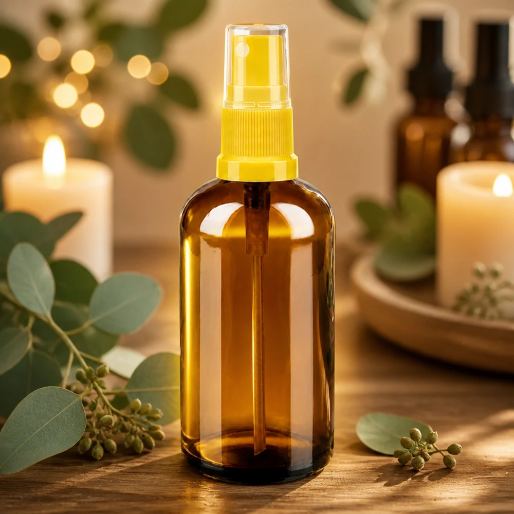 Lichtbeschermde bruine glazen fles 100ml ideaal voor zelfgemaakte gezichtssprays
