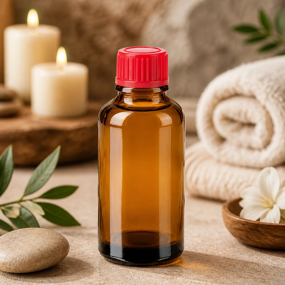 Veelzijdig amberkleurig glazen flesje 30ml perfect voor tincturen van essentiële oliën en essences
