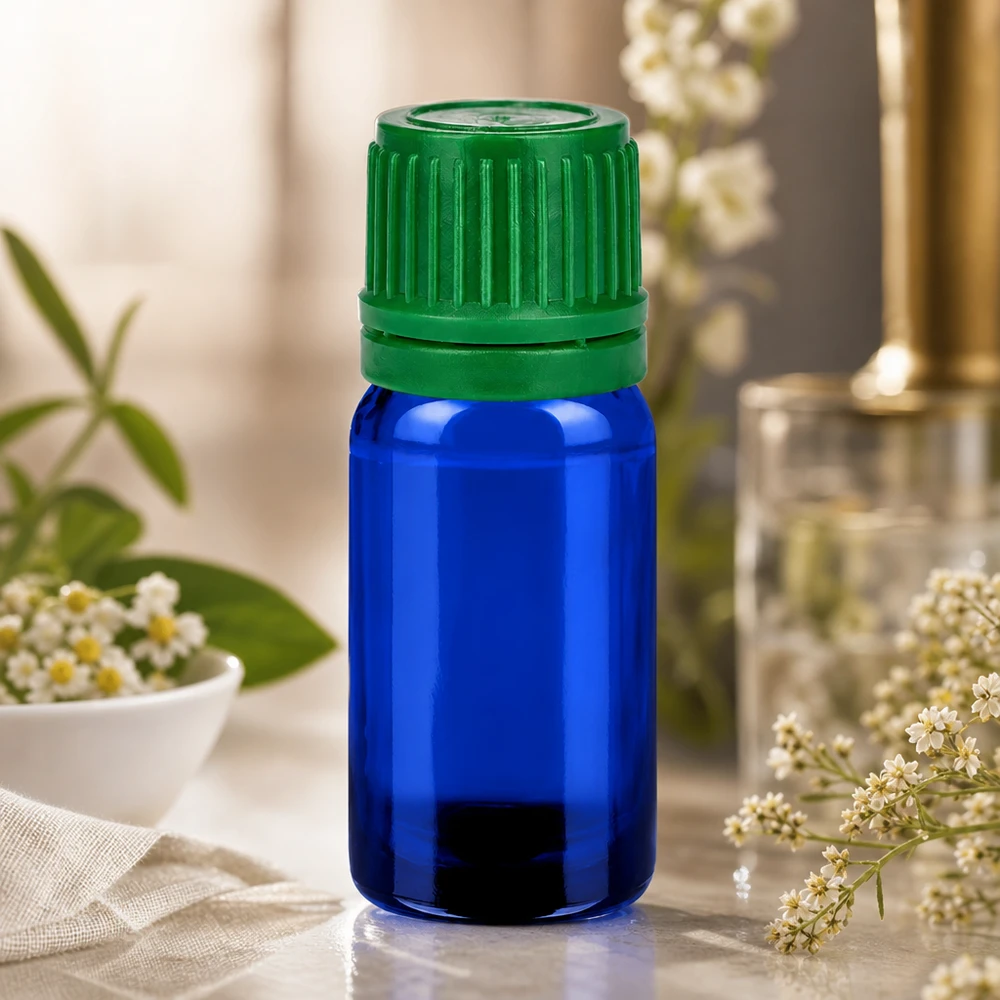 5ml flesje 11mm SV groen OV BlueLine UT18/5 5 ml BlueLine flesje met precieze schenktuit en luchtdichte groene dop