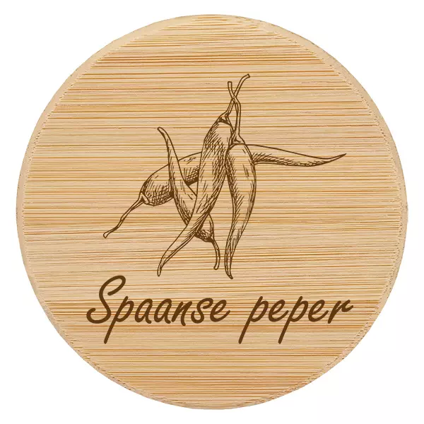 Houten deksel "Spaanse peper" voor WECK RR60 Houten deksel "Spaanse peper" voor WECK RR60
