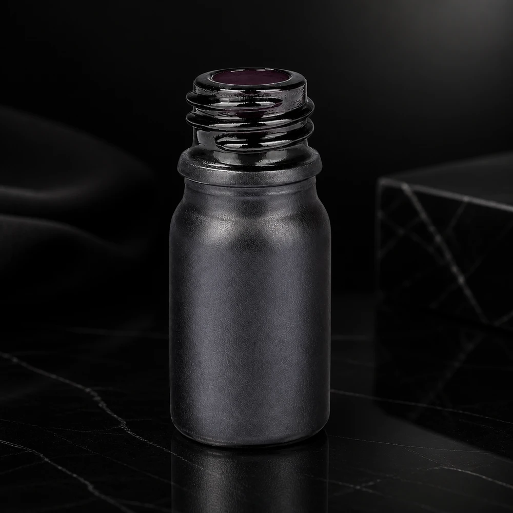 Hoogwaardige BlackLine apothekersfles UT18/5 UNiTWIST 5ml van dik violet glas