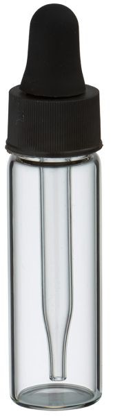 Mini pipetfles 5ml helder, schroefdraad M13 met druppelpipet PL48 zwart/zwart Mini pipetfles 5ml helder, schroefdraad M13 met druppelpipet PL48 zwart/zwart
