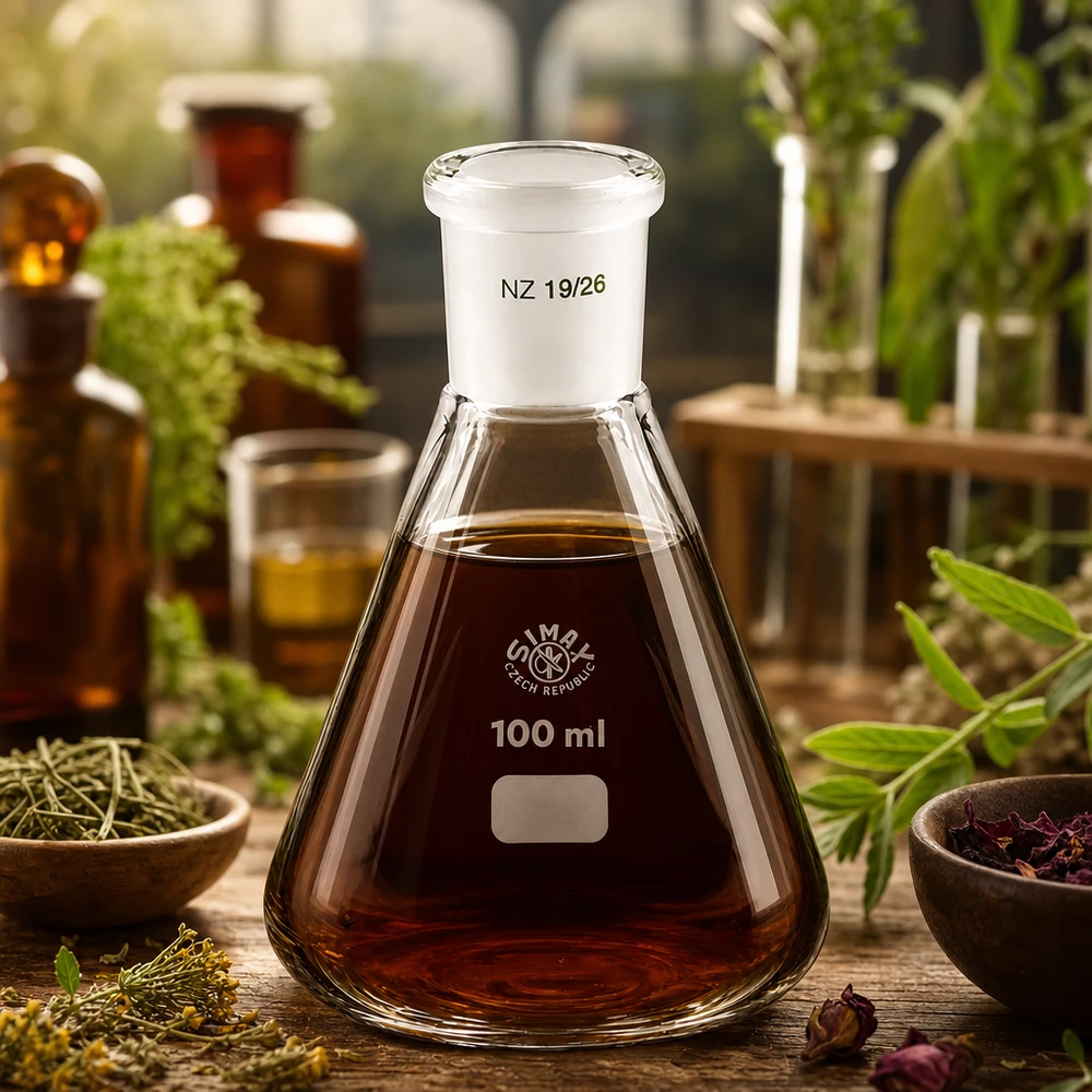 Erlenmeyer 100ml nauwe hals borosilicaat met slijpstuk 19/26
