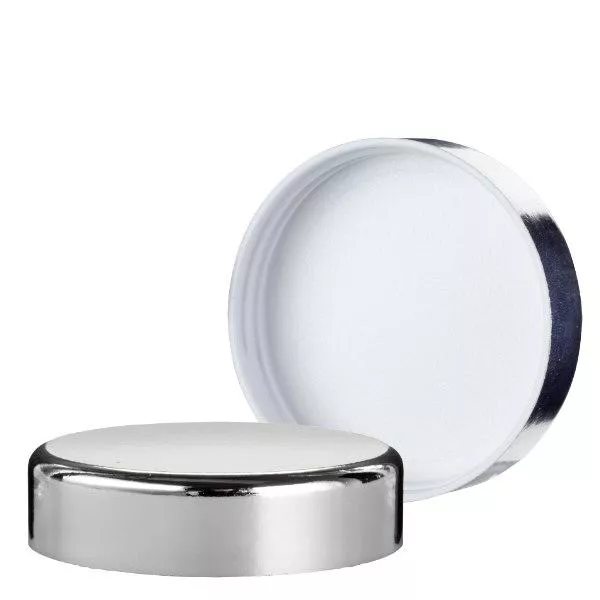 Schroefdop zilver voor blauwe glazen pot 50ml
