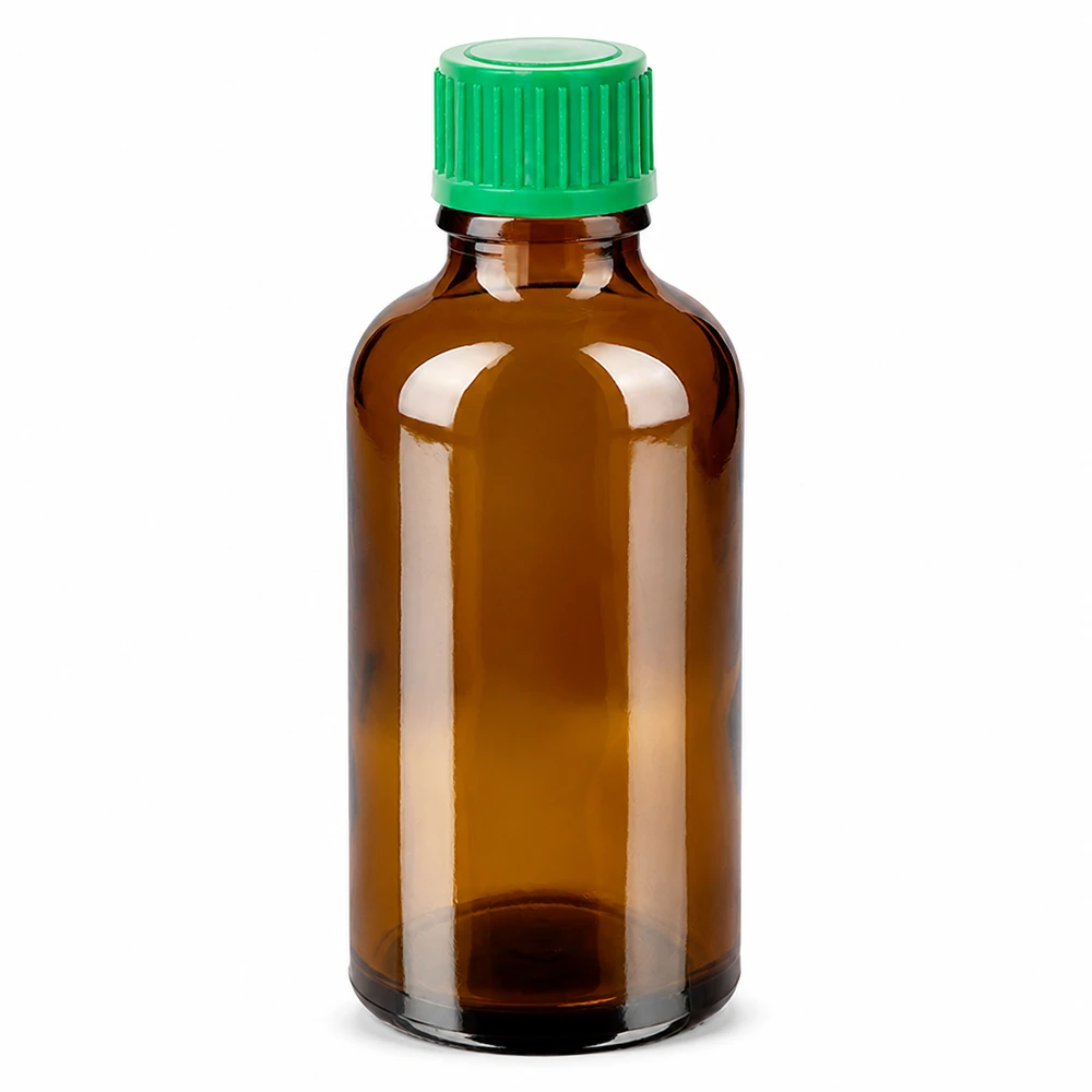 50ml Druppelflesje 0.8mm groen STD BrownLine UT18/50 Nauwkeurige druppelfles 50ml bruin groen 0,8mm opening voor medicijnen en cosmetica