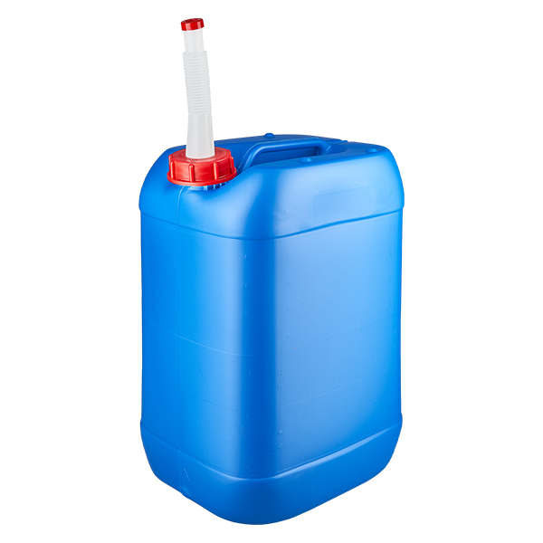 Canister 25 liter blauw met flexibele uitloop