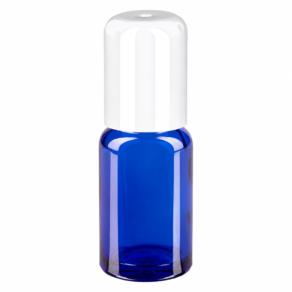 STD BlueLine UT18/10 roll-on flacon 10ml wit gemaakt van blauw glas van hoge kwaliteit