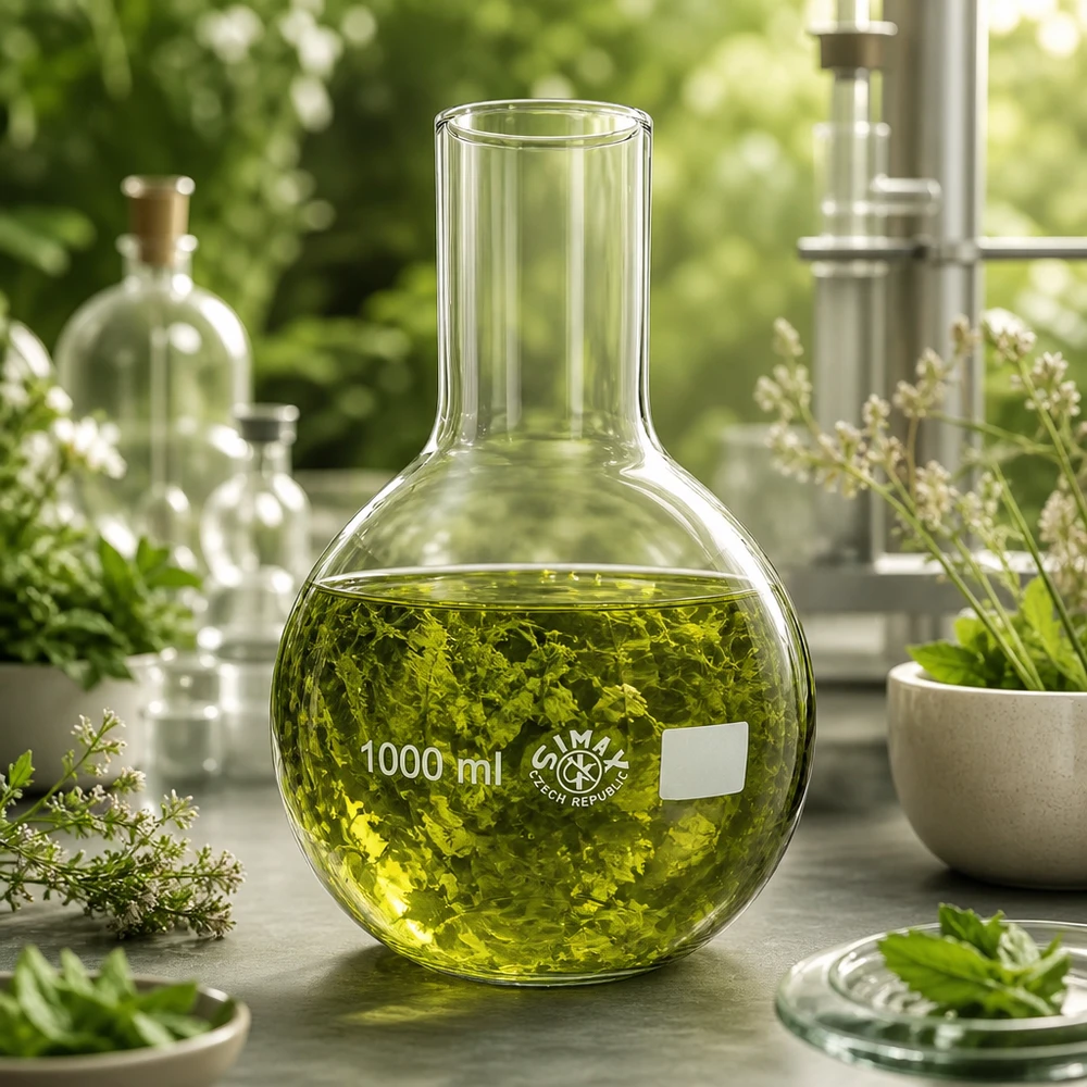 Opzetkolf 1000ml voor analytische chemie met nauwkeurige volumemarkering en groot vulbereik