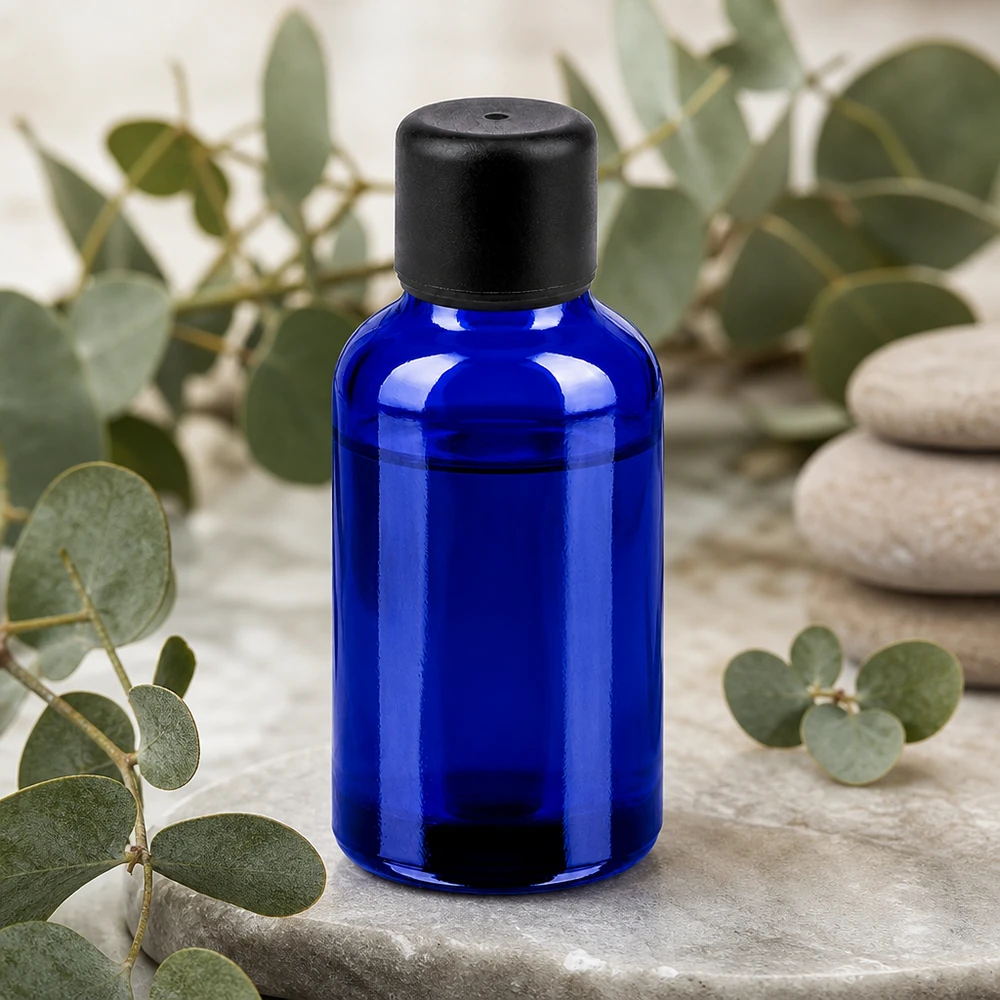 30ml fles 6mm SV zwart STD BlueLine UT18/30 30ml glazen fles BlueLine serie met zwarte dop voor professioneel gebruik